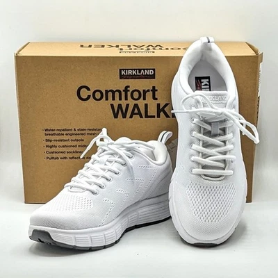 Kirkland Signature "Comfort Walker" Para hombres [Blanco] Tenis Zapatos Antideslizantes Foto 1 de 4