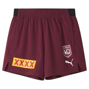 Queensland Maroons 2025 QRL Puma Burgundy Training Shorts Sizes S-4XL! - Picture 1 of 3
