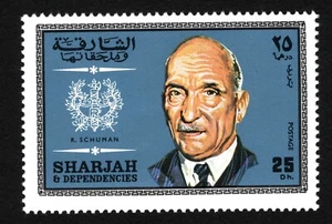 OPC 1969 Sharjah VAE Robert Schman französischer Politiker postfrisch 47781 - Bild 1 von 1