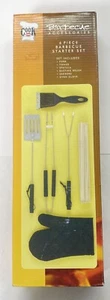 6pc BBQ Herramientas de cocina Utensilio Set Cepillo de barbacoa Espátula Tongs guante tenedor pincho - Imagen 1 de 2