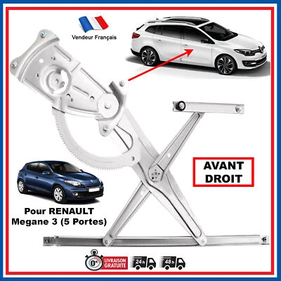 Leve Vitre Avant Droit pour RENAULT MEGANE 3 (5 PORTES) Berline Grandtour Estate - Photo 1/4
