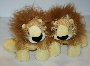 Webkinz Lion Plush Stuffed Animal 9" HM006 Twin Cubs No Code Soft Toy Lot of 2 - Picture 1 of 10