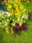 8 Bunches Of Artificial Plastic Flowers Job Lot Grave garden Home Decor