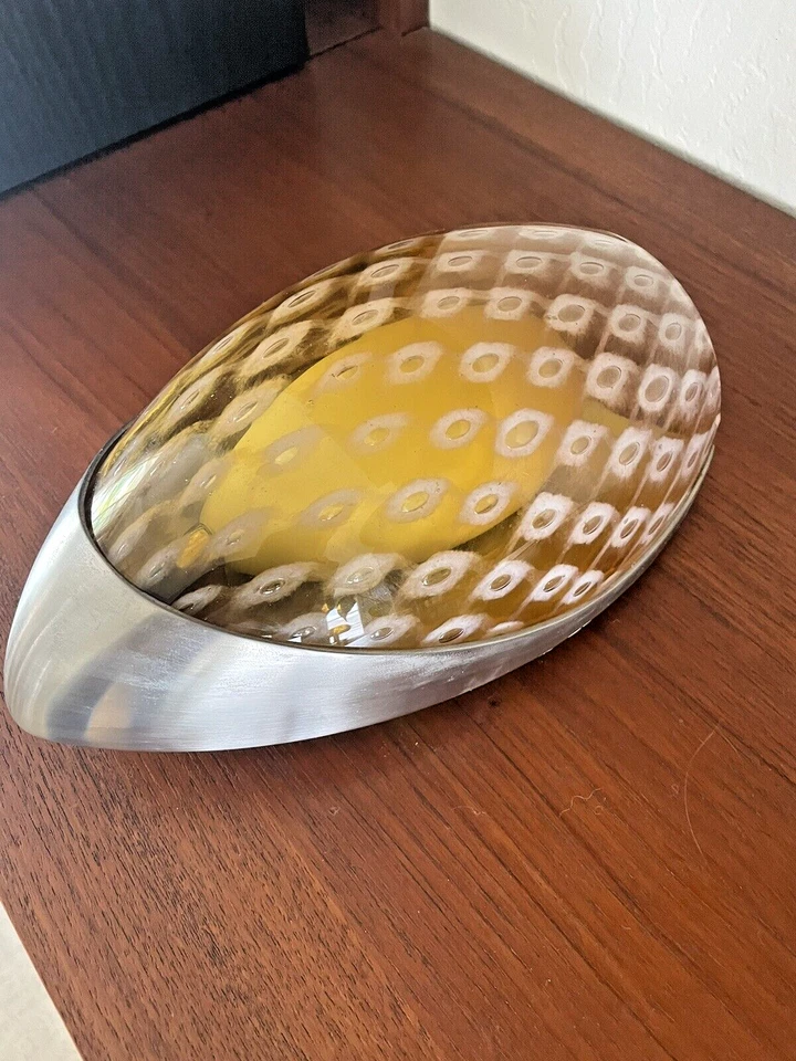 Arandela de vidro Tech Lighting cetim níquel pássaro de fogo coruja âmbar Murano 700WSFIROS - Imagem 1 de 4