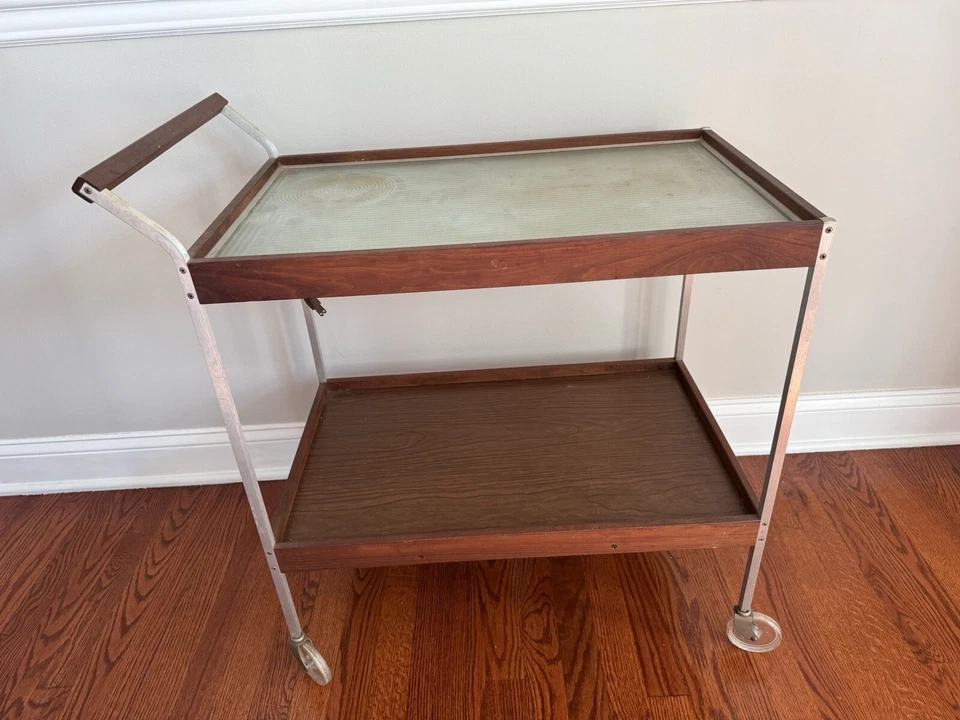 Carro de barra de servicio con calefacción Salton Hotray de 2 niveles H-158S MCM de colección años 60 Foto 1 de 4