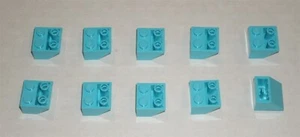 LEGO NEW 2x2 Medium Azure Slope 45° Inverted (10x) 6070756 Brick 3660 - Picture 1 of 1