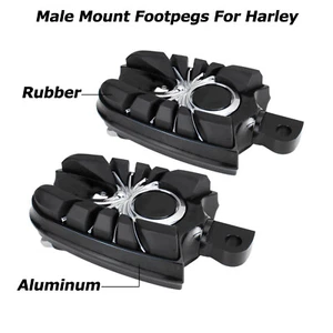Placas anchas de montaje masculino para Harley V-Rod Sportster 883 1200 reposapiés desgaste clavijas - Imagen 1 de 14