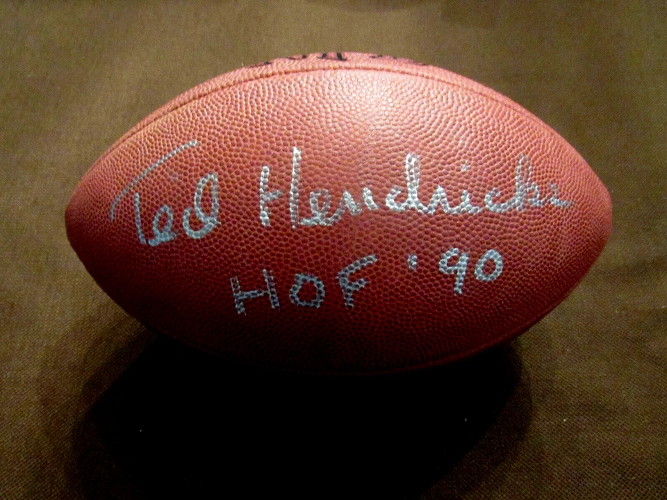 TED HENDRICKS HOF 90 RAIDERS COLTS SBC SIGNED AUTO WILSON NFL GAME FOOTBALL JSA - Image 1 of 3