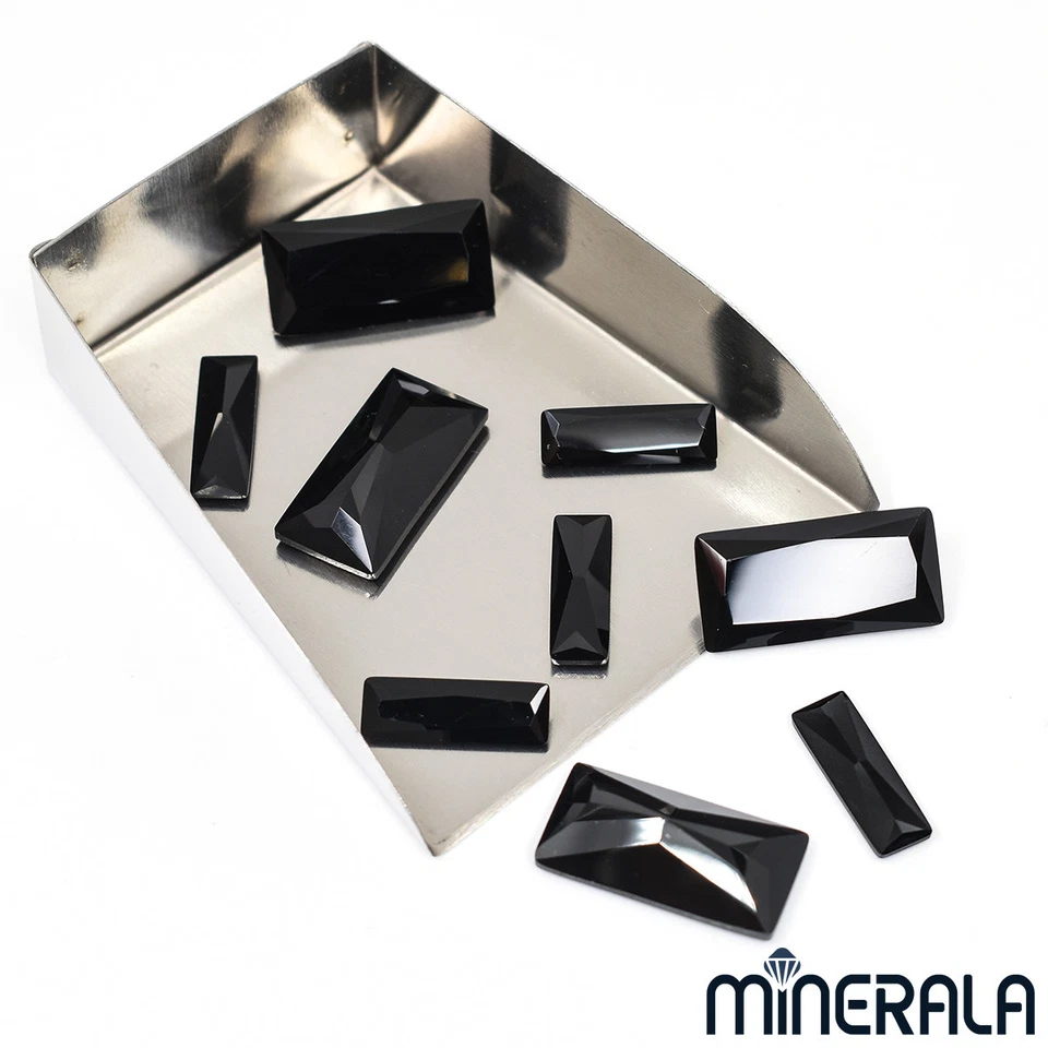 [ATACADO] BAGUETE FACETADA DE PEDRA PRECIOSA ÔNIX PRETO NATURAL‬‏ VÁRIOS TAMANHOS WP00255 - Imagem 1 de 1