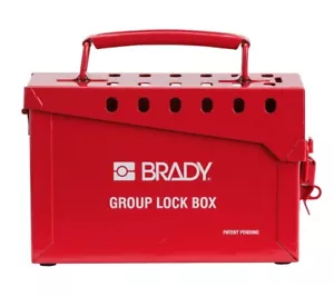 Brady 65699 Portable Metal Group Lockout Box, up to 13 Padlocks, RED, FREE SHIP - Picture 1 of 1