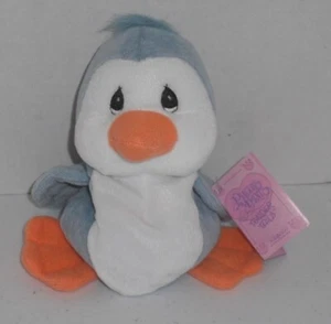 1998 Enesco Precious Moments Tender Tails Plush Blue & White Penguin NWT - Picture 1 of 6