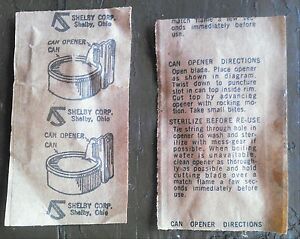 Military DOD Vietnam C-Rations Wrapped Shelby P-38...2