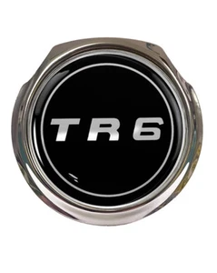 Triumph TR6 schwarzes Logo - Auto Grill Abzeichen - KOSTENLOSE BEFESTIGUNGEN - Bild 1 von 3