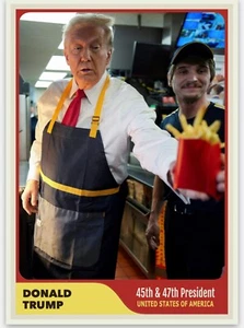 Donald Trump 2024 Novelty Trading Card MAGA 47th President McDonald’s Fries - Picture 1 of 2