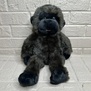 Passport Plush Toy Gorilla Monkey Black Fur Realistic Stuffed Animal Toy 16" - Picture 1 of 5