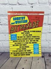 Vintage Country and Western Hit Parade July 1968 - Words and Music Arrangements