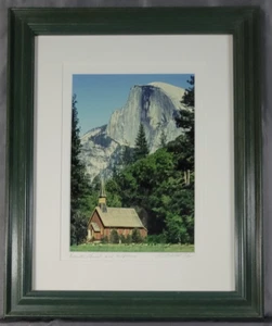 Yosemite Chapel & Half Dome Framed Print Pencil Signed by Christine White Loberg - Picture 1 of 2
