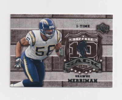 2006 Upper Deck 10 SACK CLUB insert # 10S-SM Shawne Merriman SAN DIEGO CHARGERS - Image 1 of 3