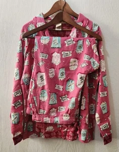 Conjunto de pijama Munki Munki rosa blanco palomitas franela para mujer talla XXL (19) - Imagen 1 de 17