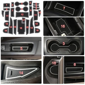 Cup Holder Inserts, Center Console Liner Mats For Chevy Colorado/GMC Canyon 15+ - Picture 1 of 9