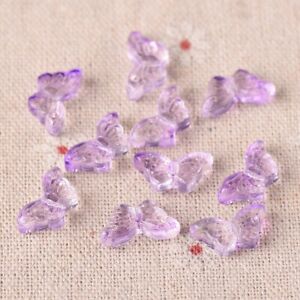 10pcs Butterfly 15x8mm Lampwork Glass Loose Beads For Jewelry Making DIY Earring