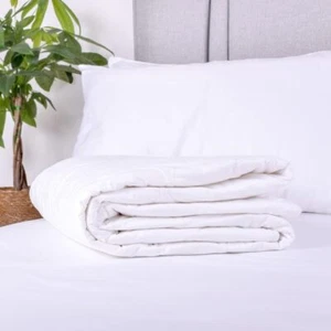 1 Tog Duvet Quilt Luxury Breathable Natural Pure Cotton Filling & Cover Blanket - Picture 1 of 19