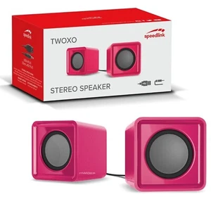 Speedlink USB PC Haut-Parleur 2.0 Boxe 3,5mm Prise Jack Aux Portable - Photo 1/7