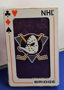 NHL ANAHEIM MIGHTY DUCKS LOGO Deck of Playing Cards NOS Made in Canada 1992 AMK - Picture 1 of 6