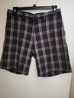 Pantalones cortos de golf Champions Tour marrón a cuadros para hombre talla 34 bolsillos  Foto 1 de 3