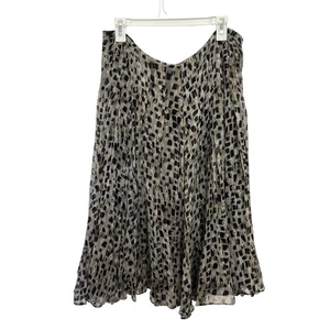 Jones NY 100% Silk Midi Skirt Size 16W Geometric Print Boho Modest - Picture 1 of 5