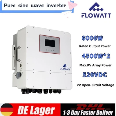 FLOWATTS 6000W Hybrider Solar Mit Energiespeicherung 6kw 48v Mppt Inverter Dual Output