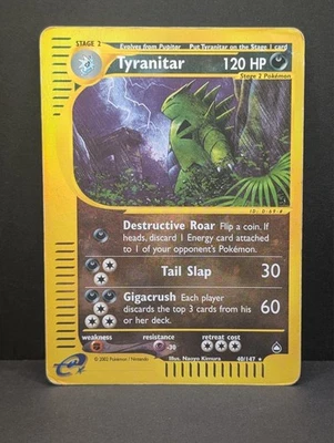 Tyranitar 040/147 Aquapolis Reverse Holo Ultra Rare Pokemon TCG Nintendo MP - Image 1 of 4