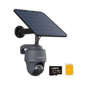Cámara de seguridad celular 4G LTE, 4K sin WiFi alimentada por energía solar, inclinación panorámica 360° en vivo... - Imagen 1 de 9