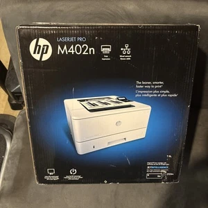 HP C5F93A LaserJet Pro M402n Schwarzweiß-Laserdrucker Brandneu geöffnete Verpackung - Bild 1 von 3