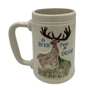 Vintage Alice Kovar 1983 Bierstein Keramik 5,75" "Ein Bier für eine Liebe" Angeln - Bild 1 von 10