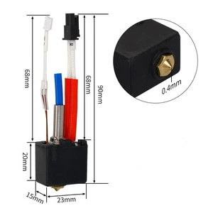 Hot End Extruder Kit Brass Nozzle 24V 60W For Anycubic Cobra 2/Cobra 2 Neo/Pro - Afbeelding 1 van 7