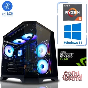 RGB Cooled Gaming PC AMD Ryzen 5 9600X 64GB RAM 2TB M.2 16GB NVIDIA RTX 5080 W11 - Picture 1 of 11