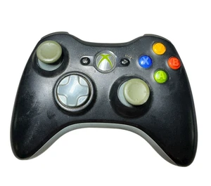 Official Microsoft Xbox 360 Black Wireless Controller, For Parts, Not Working - Picture 1 of 4