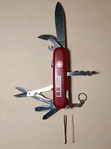 Wenger Swiss Sportsman Knife with Locking Blade Red advertising LL Bean - Picture 1 of 10