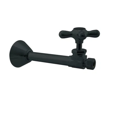 Westbrass D1114X-62 Cross Handle Straight Stop 1/2" Copper Sweat x 3/8" OD Co... - Image 1 of 4