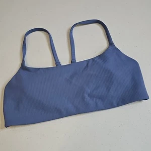 Lululemon Wunder Train Strappy Racer Ribbed Bra Light Support Size 8 Blue - Bild 1 von 9