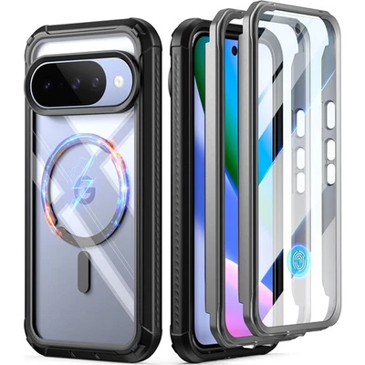 For Google Pixel 10 Pixel 10 Pro Case Poetic MagPro Built-in Screen Cover Black - Image 1 of 4