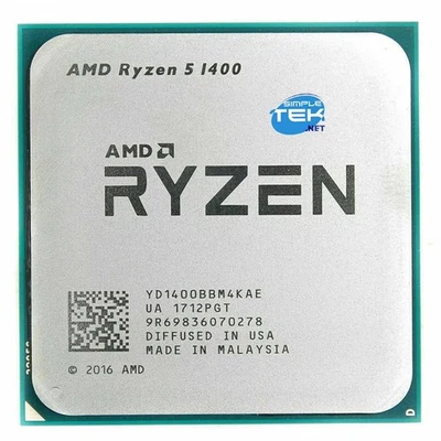 AMD Ryzen 5 1400 Processor CPU AM4 Bulk Tray Without Integrated GPU Refurbished - Image 1 of 4