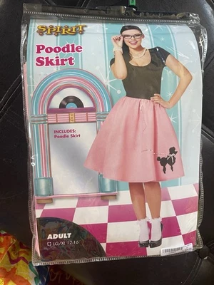 Chaqueta y bufanda Spirit Of Halloween años 50 rosa satinado talla grande (12-14). Disfraz Foto 1 de 3