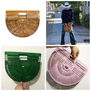 Bamboo Bag Summer Lady Tote Luxury Design Bamboo Handbag Clutch Cult Gaia - Picture 1 of 14