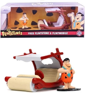The Flinstones FLINTMOBILE Modello Auto 12cm con Figura FRED 1/32 12cm JADA Toys - Foto 1 di 2