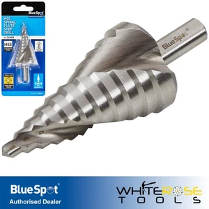 BlueSpot Step Cone Drill Bit HSS Spiral Flute 6-36mm Metal Plastic Hole Cutter - Picture 1 of 4