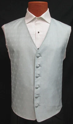 Men's Powder Light Blue Perry Ellis Tuxedo Vest Fullback Formal Wedding Prom M - Image 1 of 4