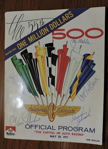 Indy 500 Program 1971 Signed by 5 Drivers - Picture 1 of 4