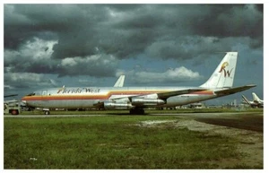 Cartolina aereo Florida West Boeing 707 331 C  - Foto 1 di 2